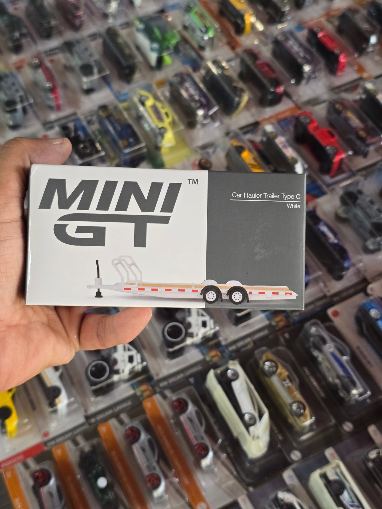 Mini GT Car Hauler Trailer Type C - White (Open Box) - Kinder Logs