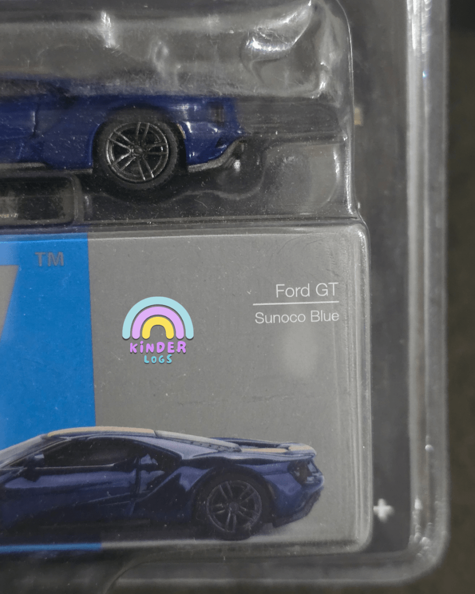 Mini GT Ford GT - Sunoco Blue - Mijo Exclusives - Kinder Logs