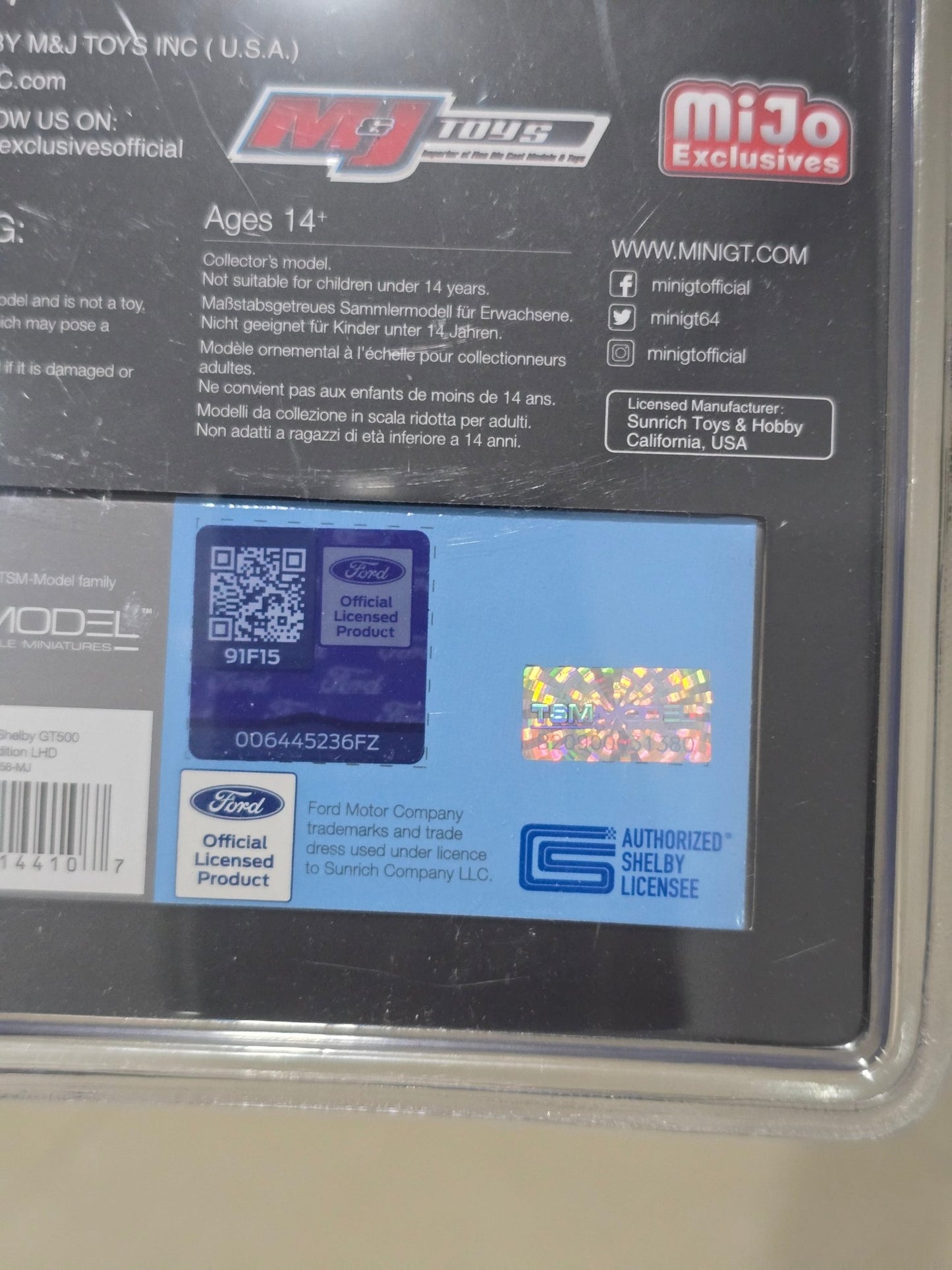 Mini GT Ford Mustang Shelby GT500 - Heritage Edition - Mijo Exclusives - Kinder Logs