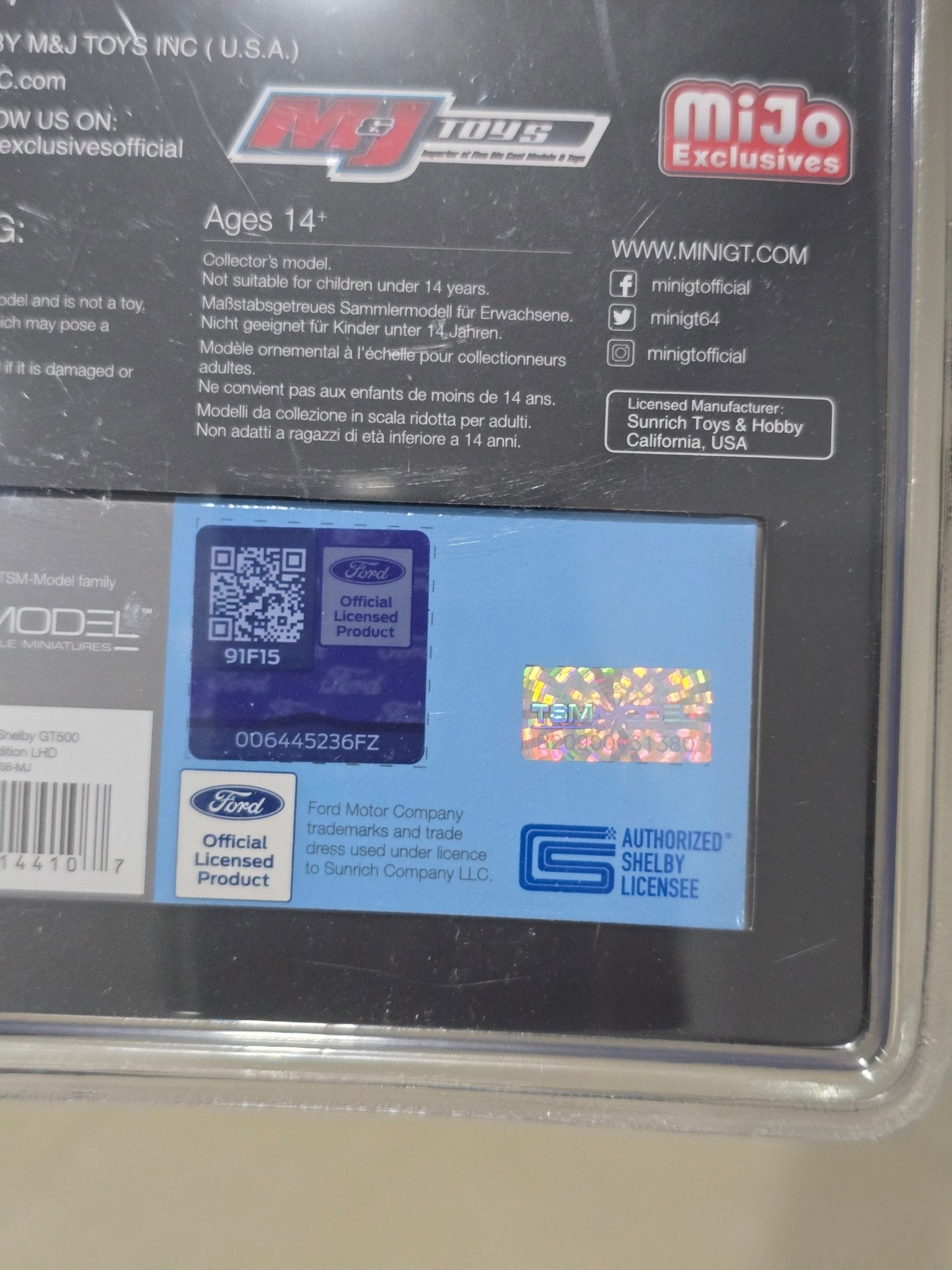 Mini GT Ford Mustang Shelby GT500 - Heritage Edition - Mijo Exclusives - Kinder Logs
