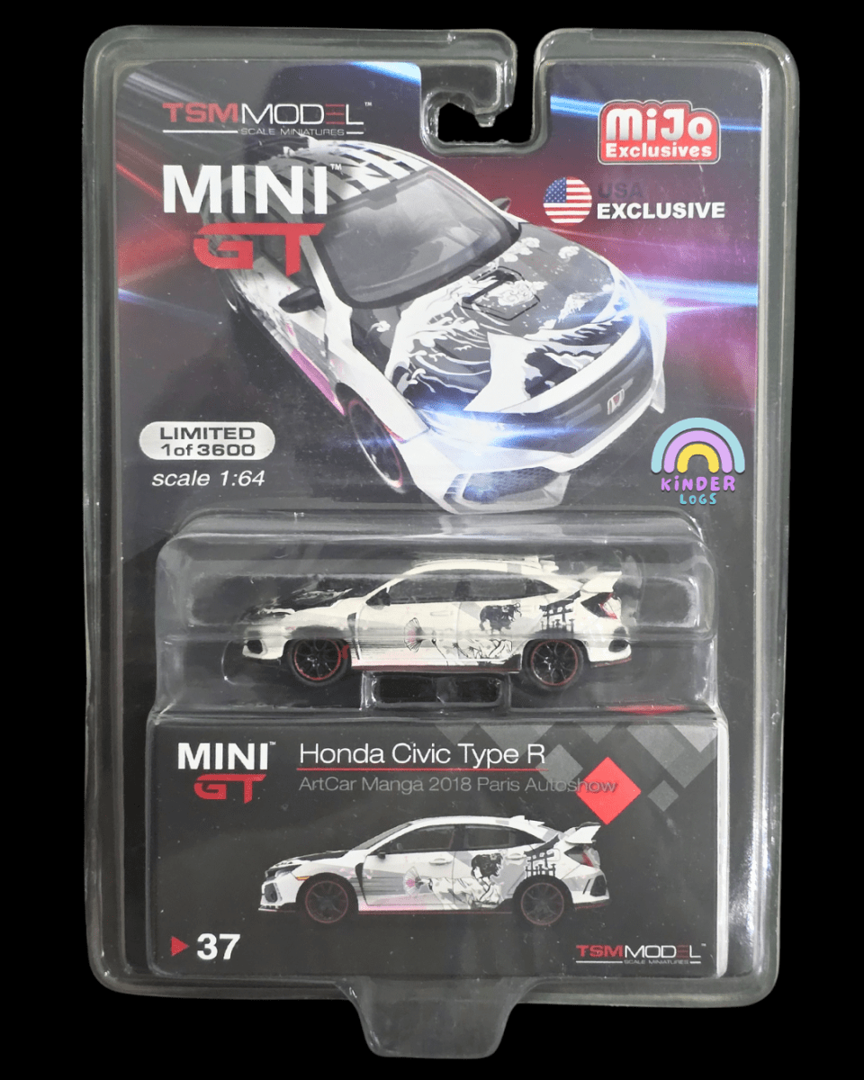 Mini GT Honda Civic Type R - Art Car Manga 2018 Paris Auto Show - Mijo Exclusives - Kinder Logs