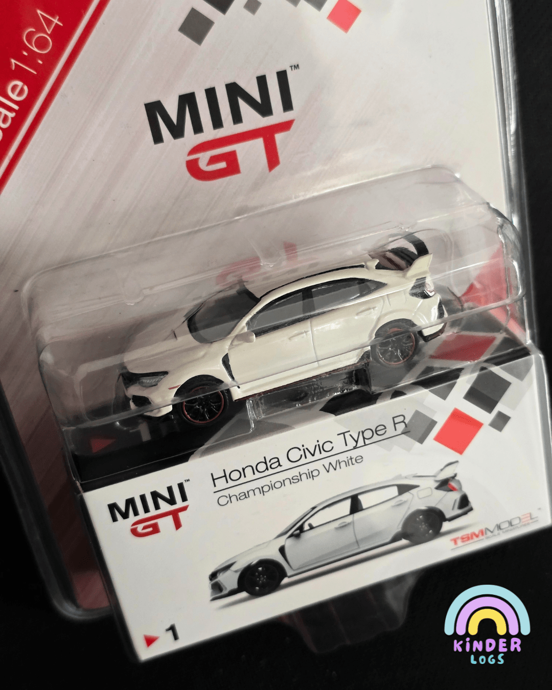 Mini GT Honda Civic Type R - Championship White (1st Mini GT Model) - Kinder Logs