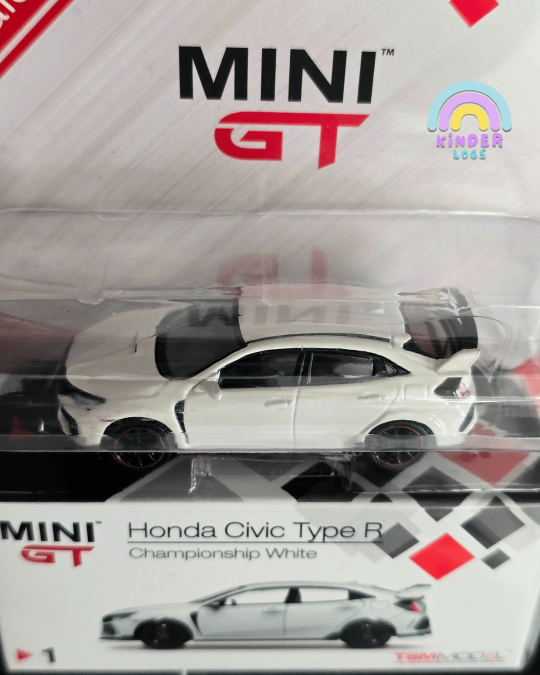 Mini GT Honda Civic Type R - Championship White (1st Mini GT Model) - Kinder Logs