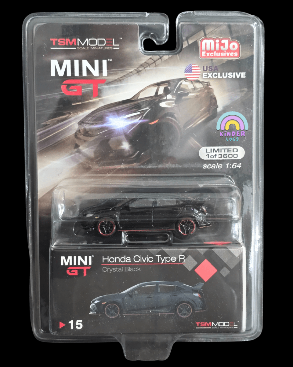 Mini GT Honda Civic Type R - Crystal Black - Mijo Exclusives - Kinder Logs