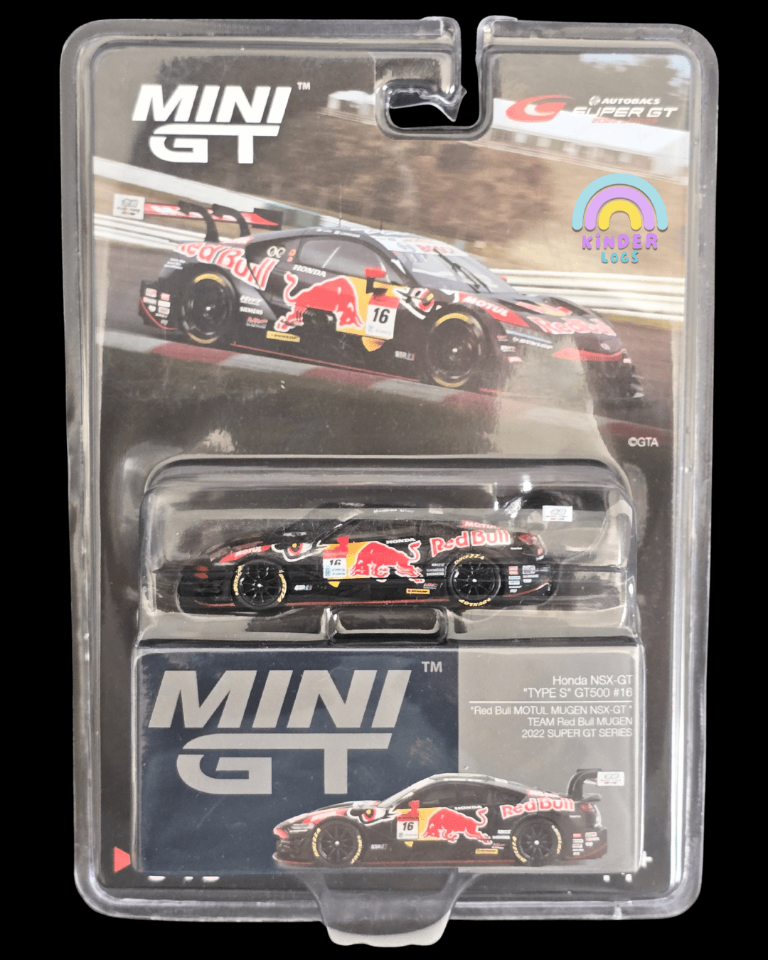 Mini GT Honda NSX - GT "Type S" GT500 16 'Red Bull' 'Motul' 'Mugen' - Kinder Logs