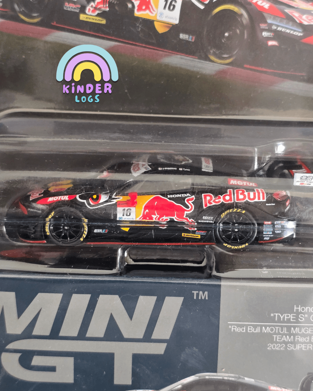 Mini GT Honda NSX - GT "Type S" GT500 16 'Red Bull' 'Motul' 'Mugen' - Kinder Logs