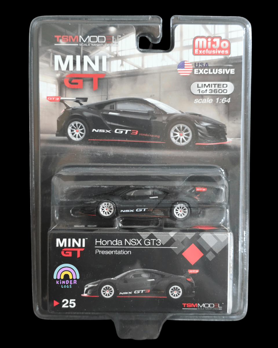 Mini GT Honda NSX GT3 Presentation - USA Exclusive - Mijo Exclusives - Kinder Logs