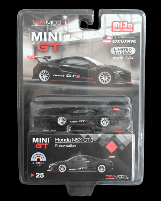 Mini GT Honda NSX GT3 Presentation - USA Exclusive - Mijo Exclusives - Kinder Logs