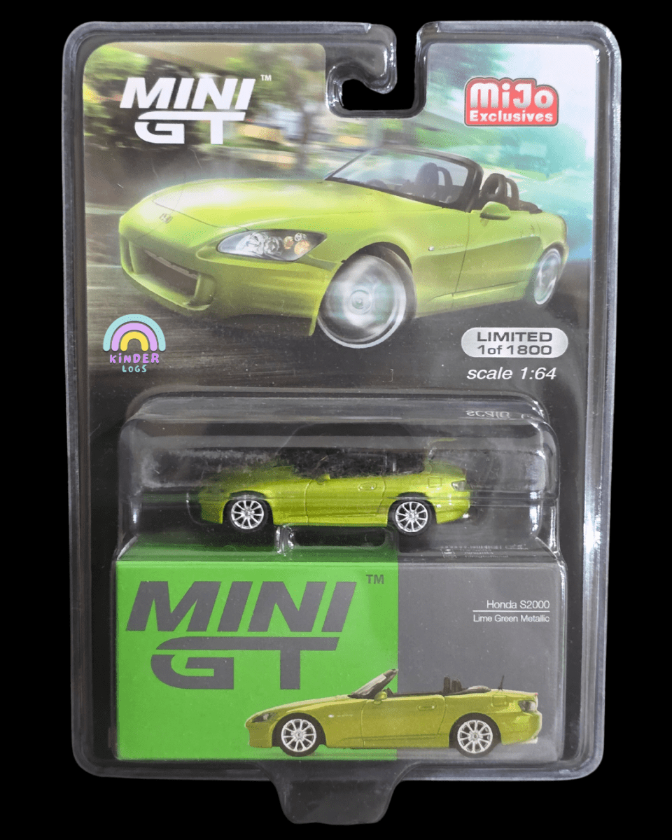 Mini GT Honda S2000 - Lime Green Metallic - Mijo Exclusives - Kinder Logs