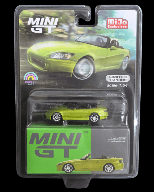 Mini GT Honda S2000 - Lime Green Metallic - Mijo Exclusives - Kinder Logs