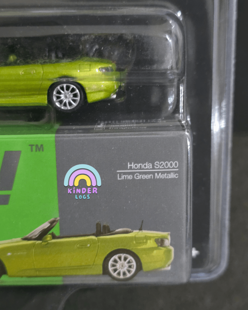 Mini GT Honda S2000 - Lime Green Metallic - Mijo Exclusives - Kinder Logs