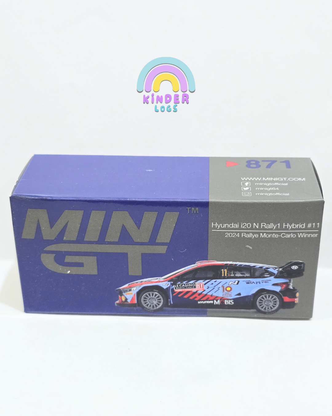 Mini GT Hyundai i20 N Rally1 Hybrid 11 (Broken Spoiler) - Kinder Logs