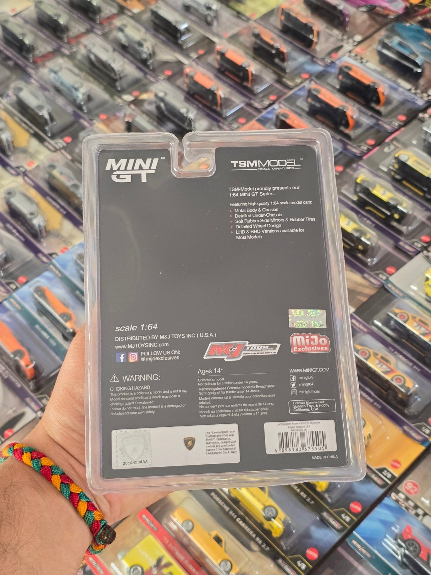 Mini GT Lamborghini Aventador SVJ Roadster - Grigio Telesto - Mijo Exclusives - Kinder Logs