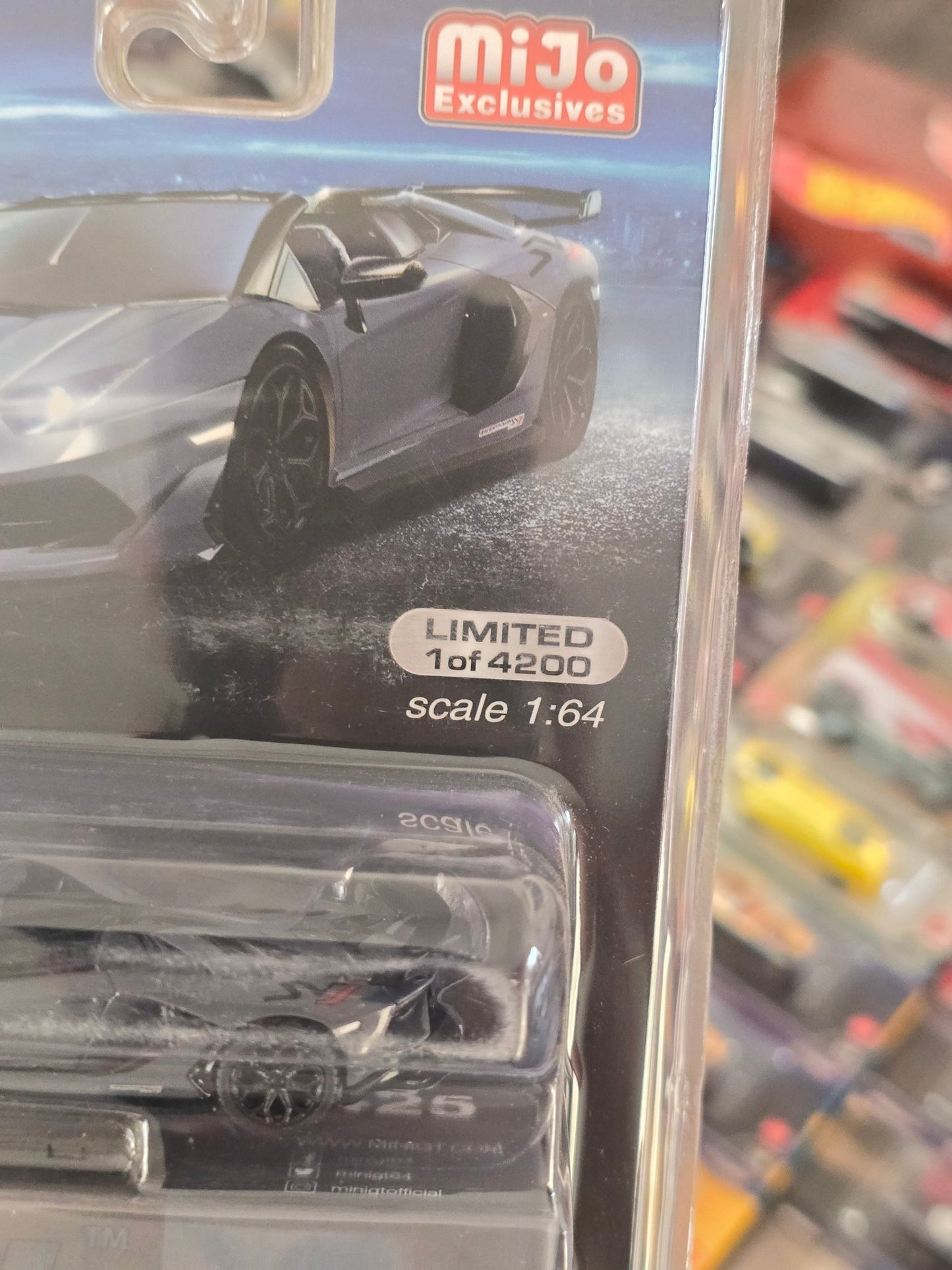 Mini GT Lamborghini Aventador SVJ Roadster - Grigio Telesto - Mijo Exclusives - Kinder Logs