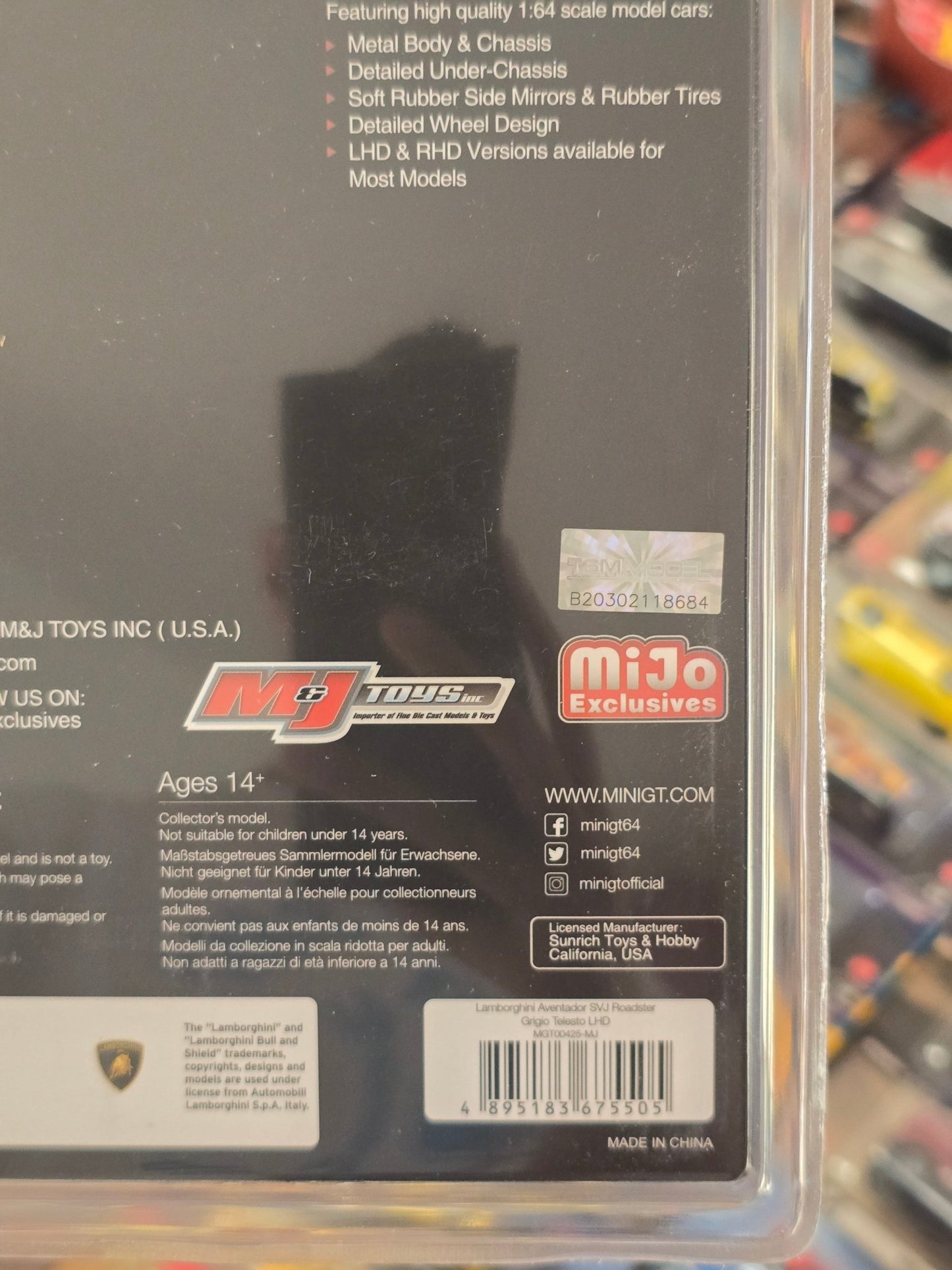 Mini GT Lamborghini Aventador SVJ Roadster - Grigio Telesto - Mijo Exclusives - Kinder Logs