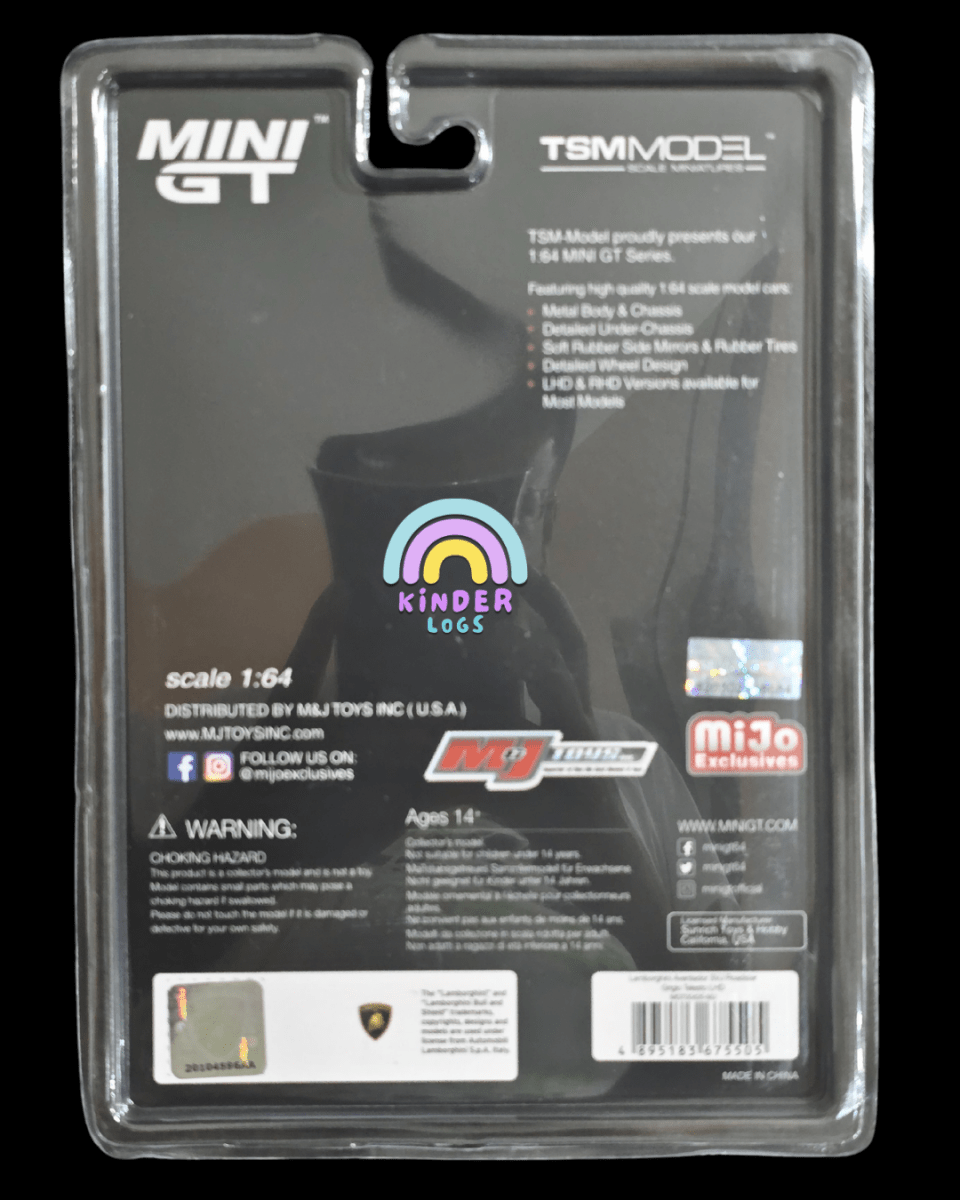 Mini GT Lamborghini Aventador SVJ Roadster - Grigio Telesto - Mijo Exclusives - Kinder Logs