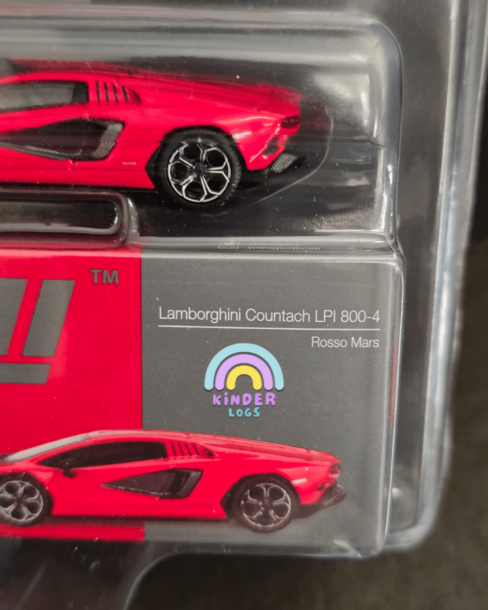 Mini GT Lamborghini Countach LPI 800 - 4 - Rosso Mars - Mijo Exclusives - Kinder Logs