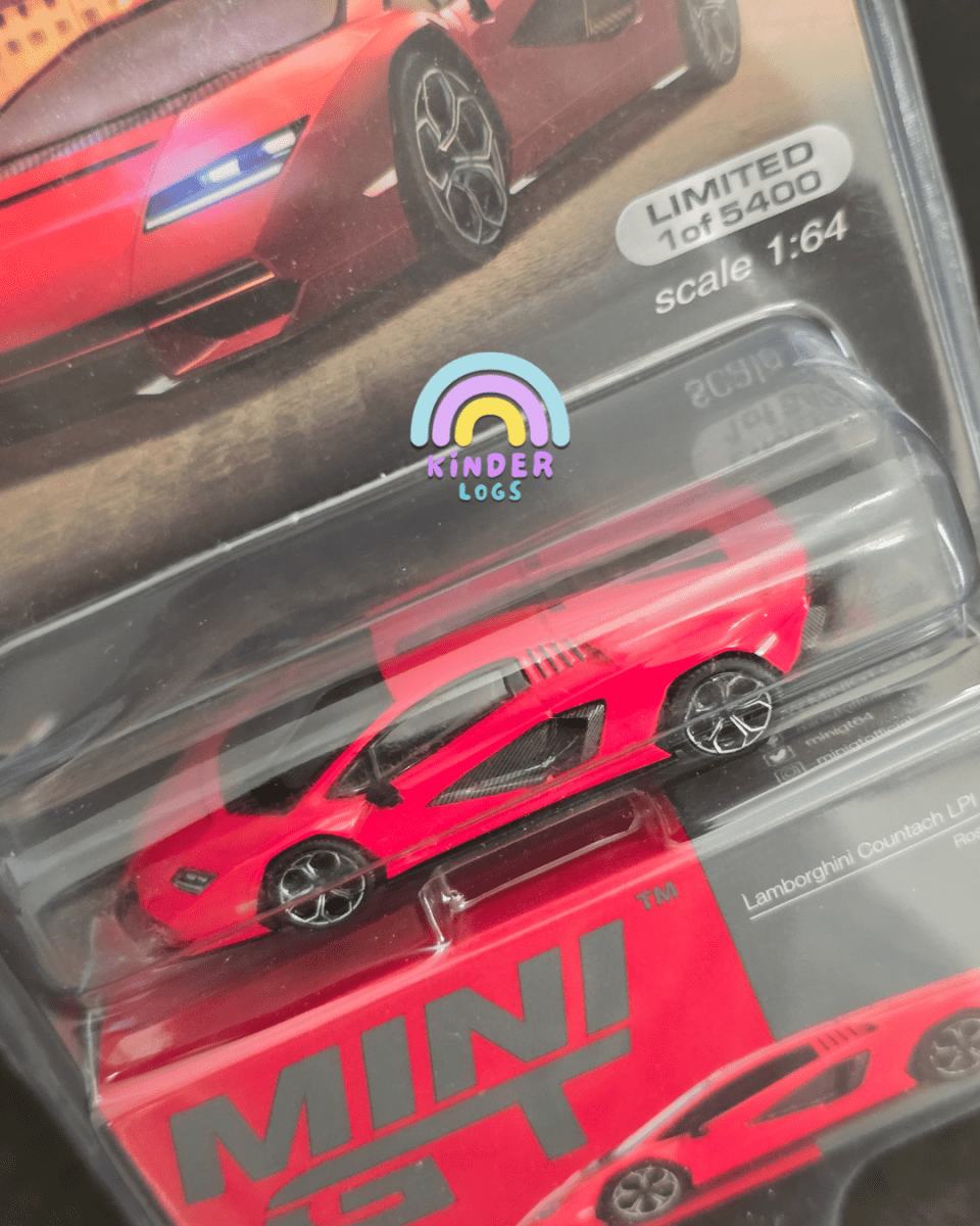 Mini GT Lamborghini Countach LPI 800 - 4 - Rosso Mars - Mijo Exclusives - Kinder Logs