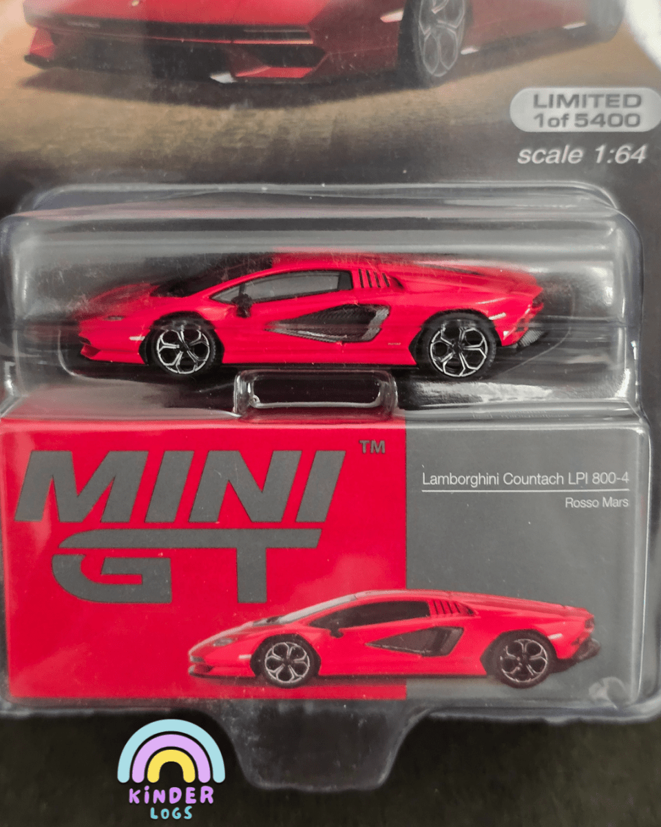Mini GT Lamborghini Countach LPI 800 - 4 - Rosso Mars - Mijo Exclusives - Kinder Logs