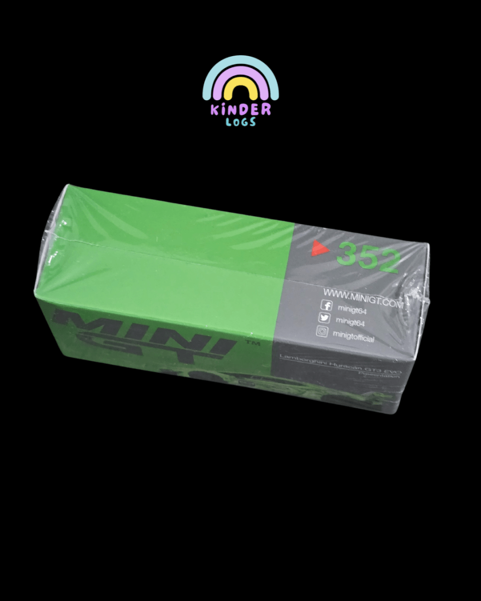 Mini GT Lamborghini Huracan GT3 EVO Presentation - Green (Sealed Box) - Kinder Logs