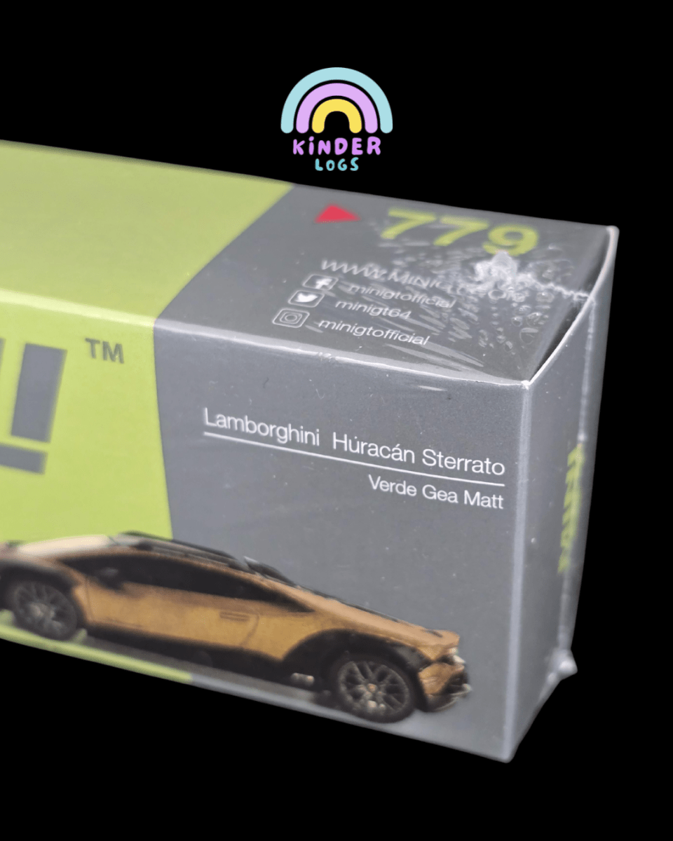 Mini GT Lamborghini Huracan Sterrato - Verde Gea Matt (Sealed Box) - Kinder Logs