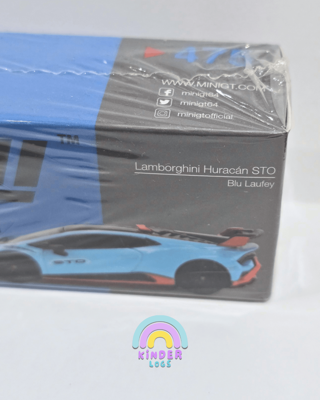 Mini GT Lamborghini Huracan STO - Blu Laufey (Sealed Box) - Kinder Logs