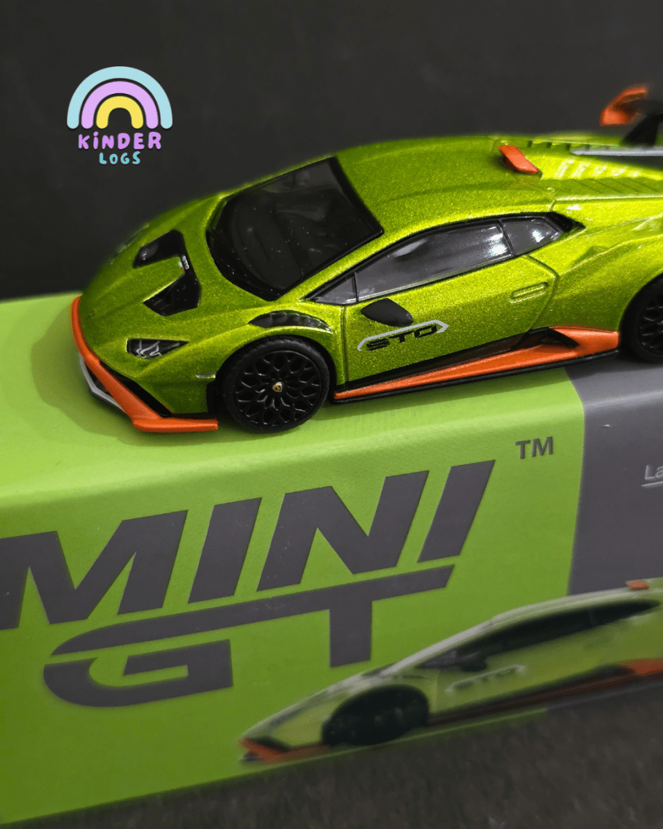Mini GT Lamborghini Huracan STO - Verde Citrea (Open Box) - Kinder Logs