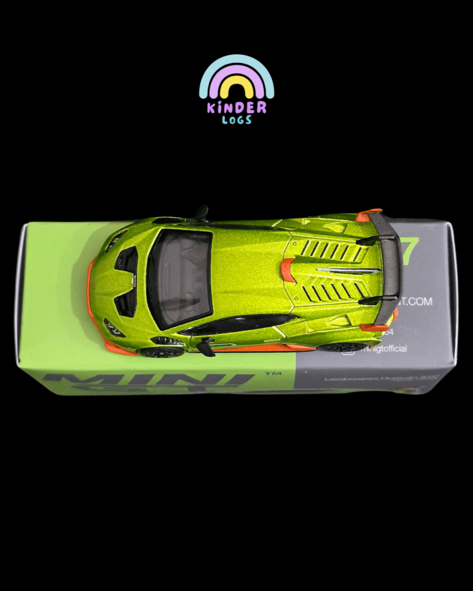 Mini GT Lamborghini Huracan STO - Verde Citrea (Open Box) - Kinder Logs