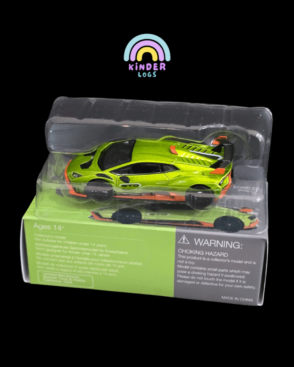 Mini GT Lamborghini Huracan STO - Verde Citrea (Open Box) - Kinder Logs
