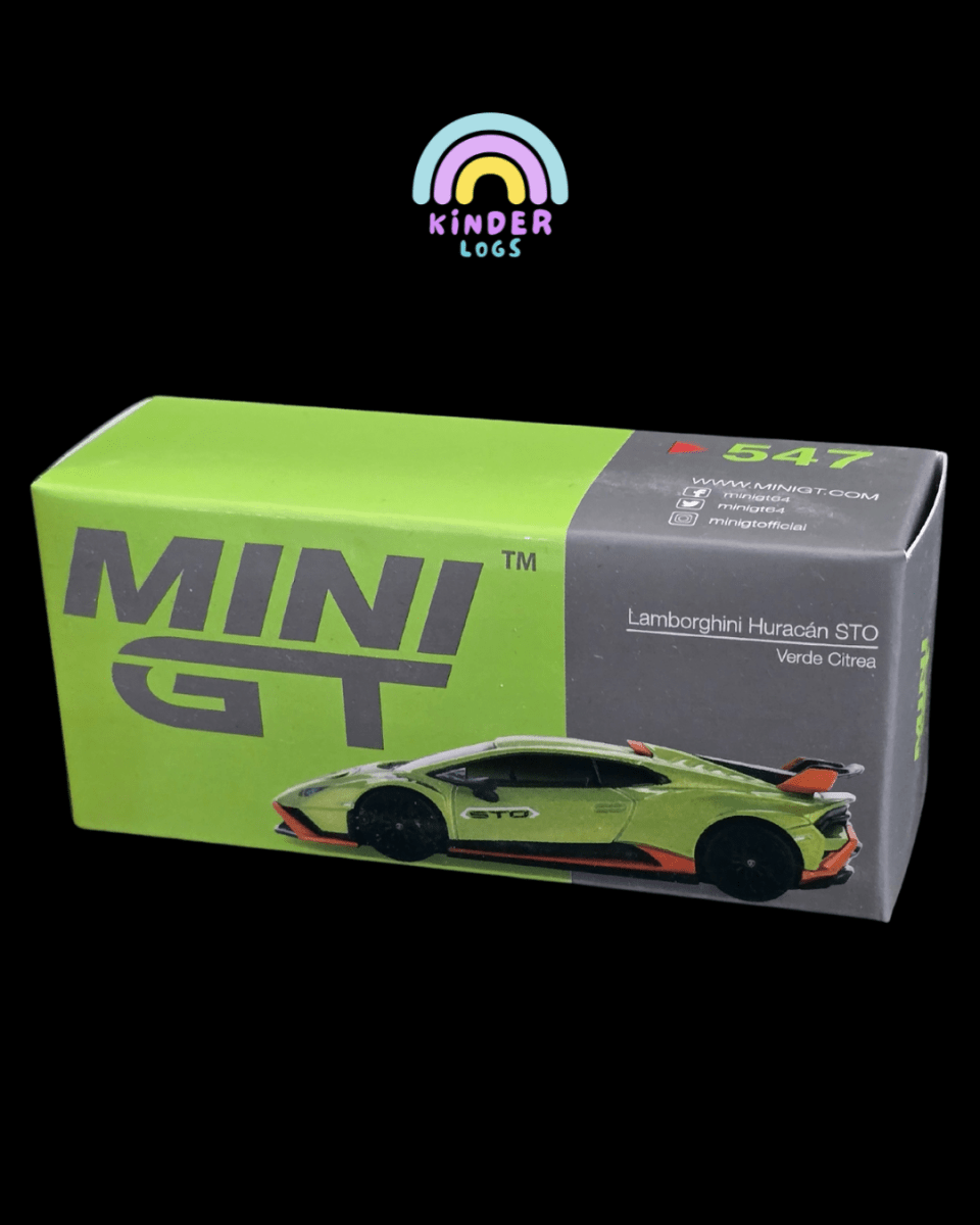 Mini GT Lamborghini Huracan STO - Verde Citrea (Open Box) - Kinder Logs