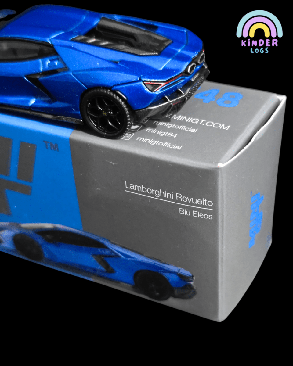 Mini GT Lamborghini Revuelto - Blue (Open Box) - Kinder Logs