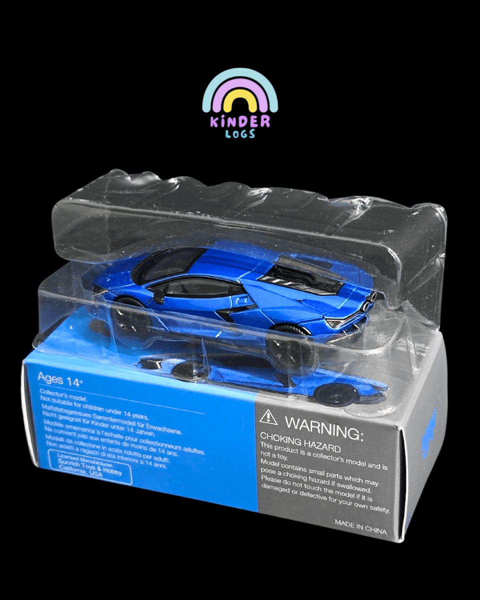 Mini GT Lamborghini Revuelto - Blue (Open Box) - Kinder Logs
