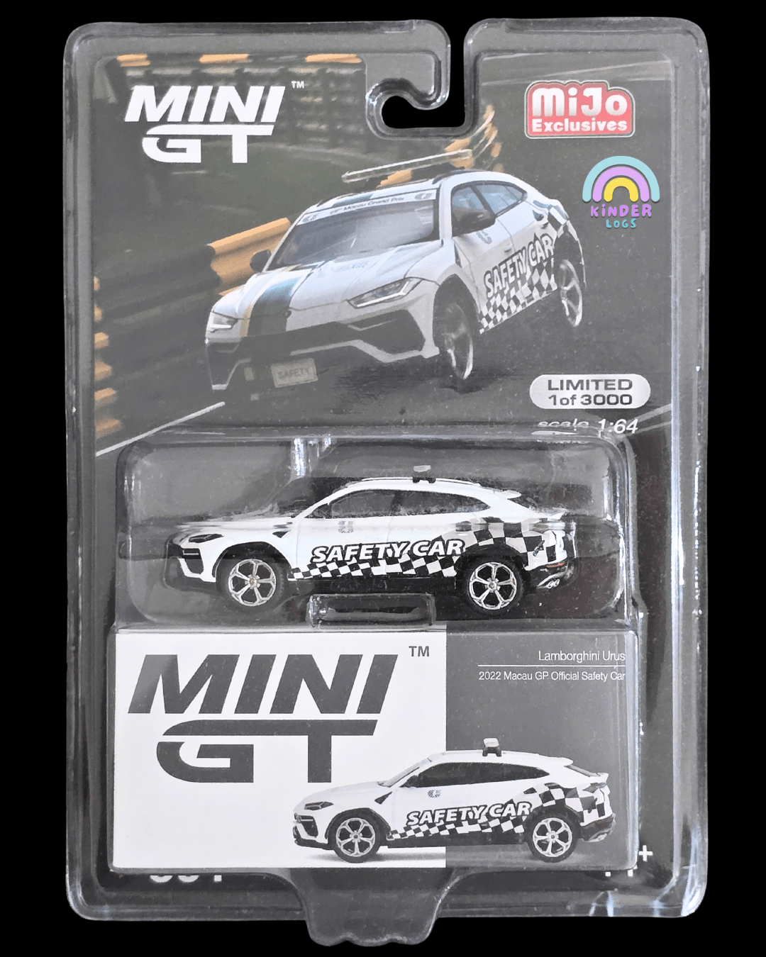 Mini GT Lamborghini Urus 2022 Macau GP Official Safety Car - Mijo Exclusives - Kinder Logs