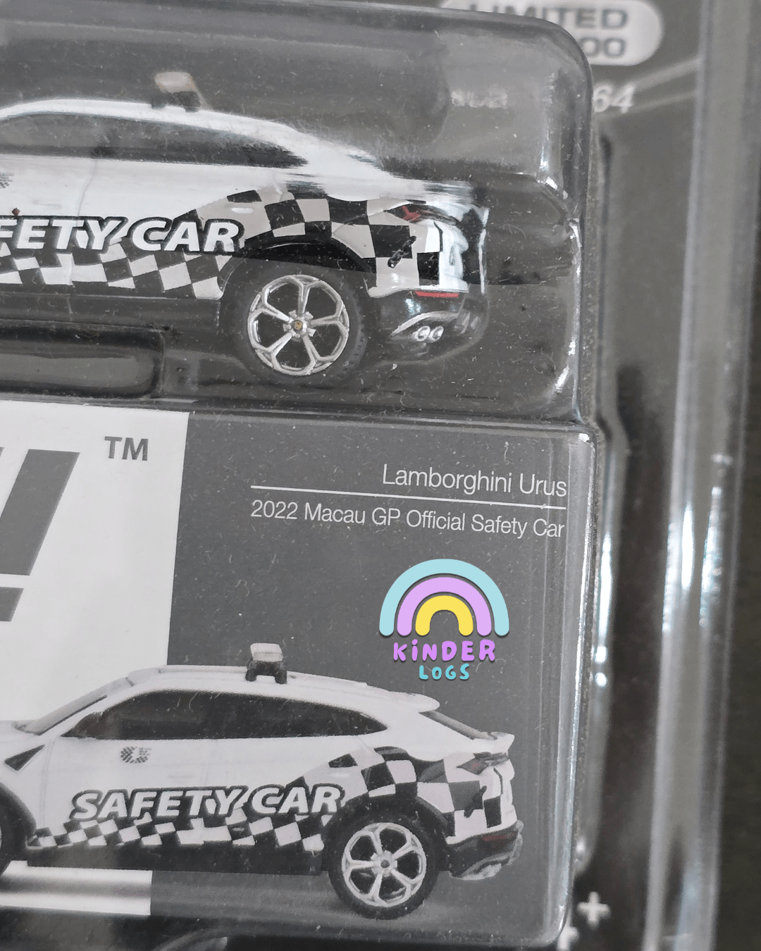 Mini GT Lamborghini Urus 2022 Macau GP Official Safety Car - Mijo Exclusives - Kinder Logs