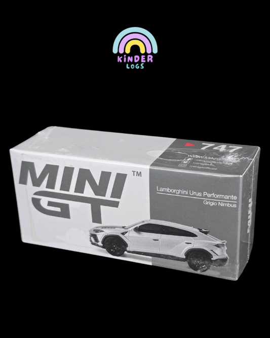 Mini GT Lamborghini Urus Performante Grigio Nimbus (Sealed Box) - Kinder Logs