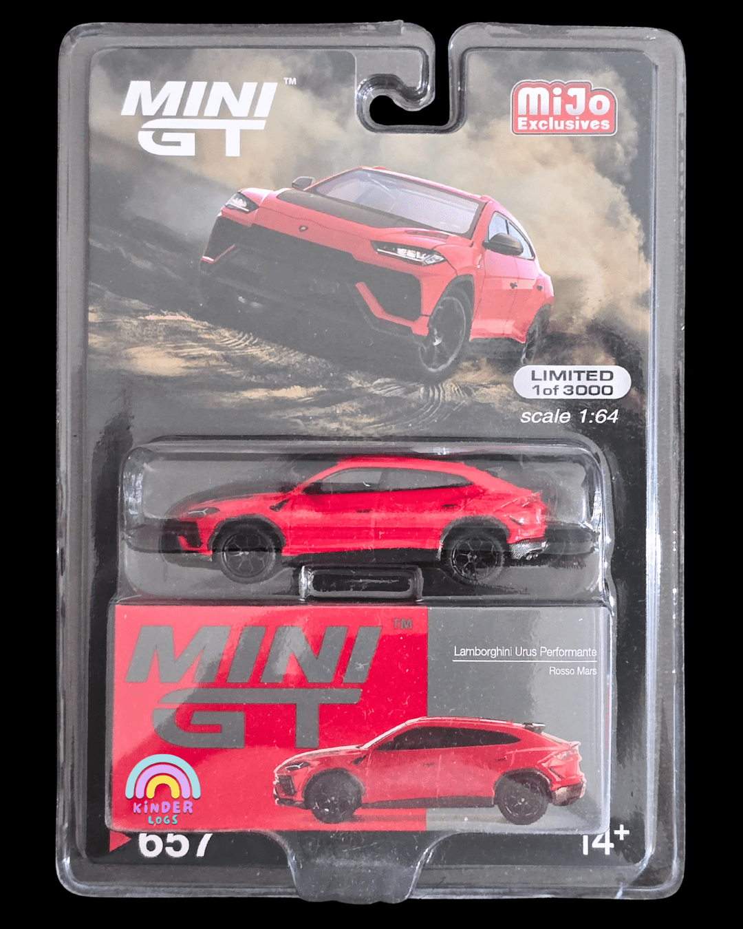Mini GT Lamborghini Urus Performante (Rosso Mars) - Mijo Exclusives - Kinder Logs