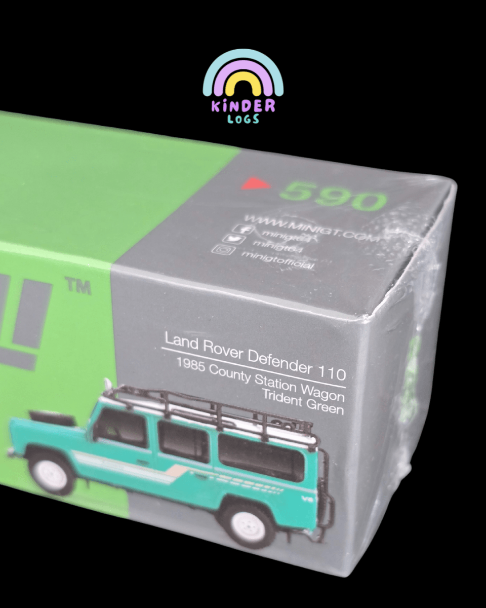 Mini GT Land Rover Defender 110 1985 County Station Wagon (Sealed Box) - Kinder Logs
