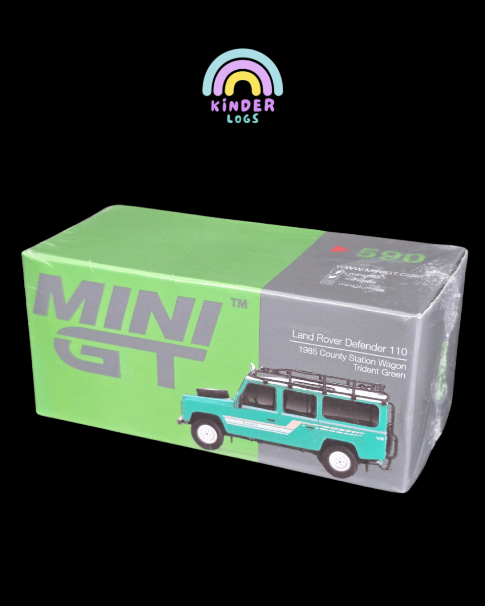 Mini GT Land Rover Defender 110 1985 County Station Wagon (Sealed Box) - Kinder Logs