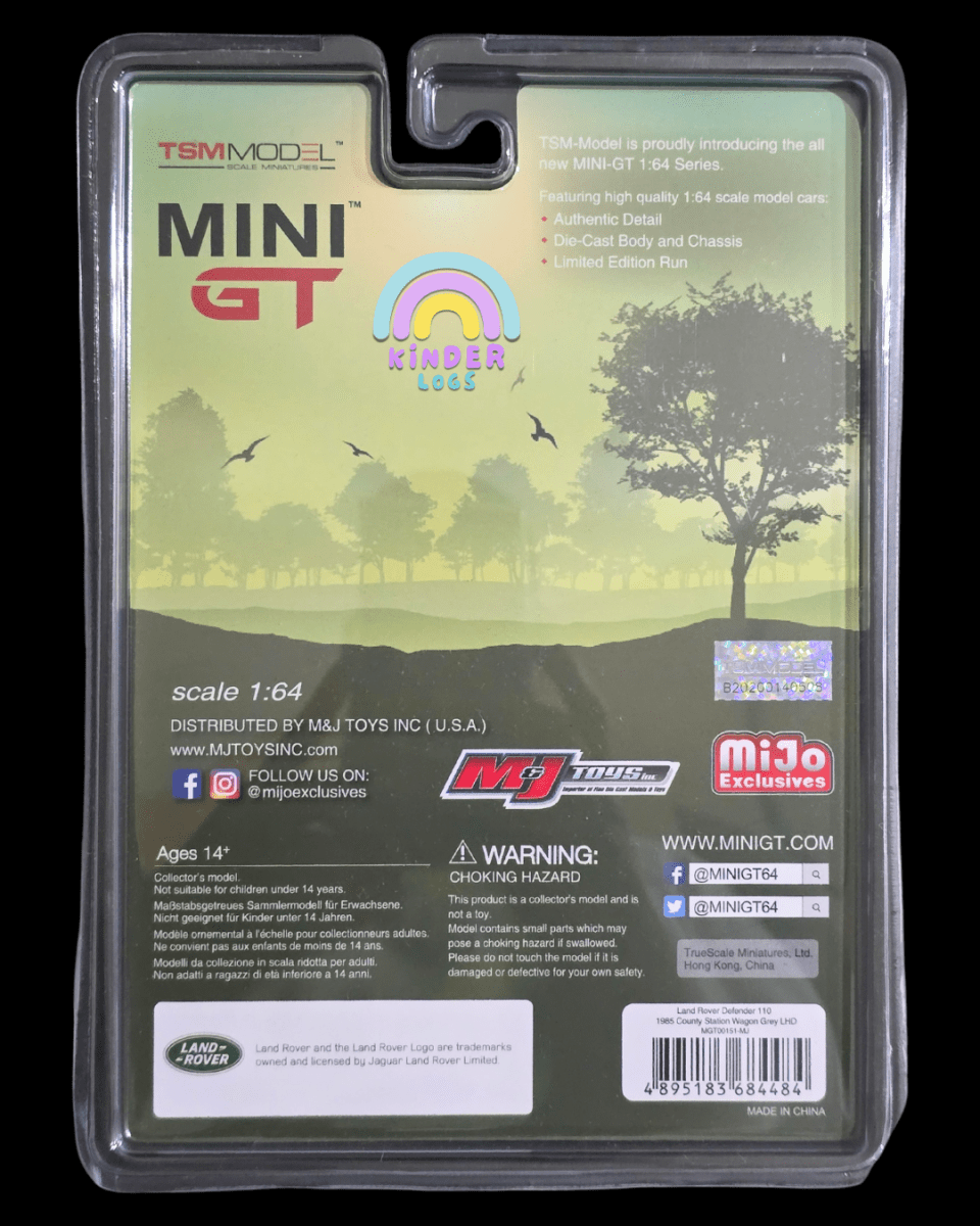 Mini GT Land Rover Defender 110 County Station Wagon - Mijo Exclusives - Kinder Logs