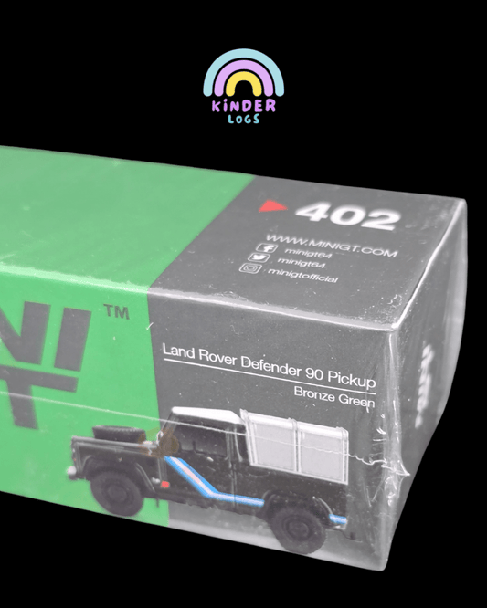 Mini GT Land Rover Defender 90 Pickup - Bronze Green (Sealed Box) - Kinder Logs