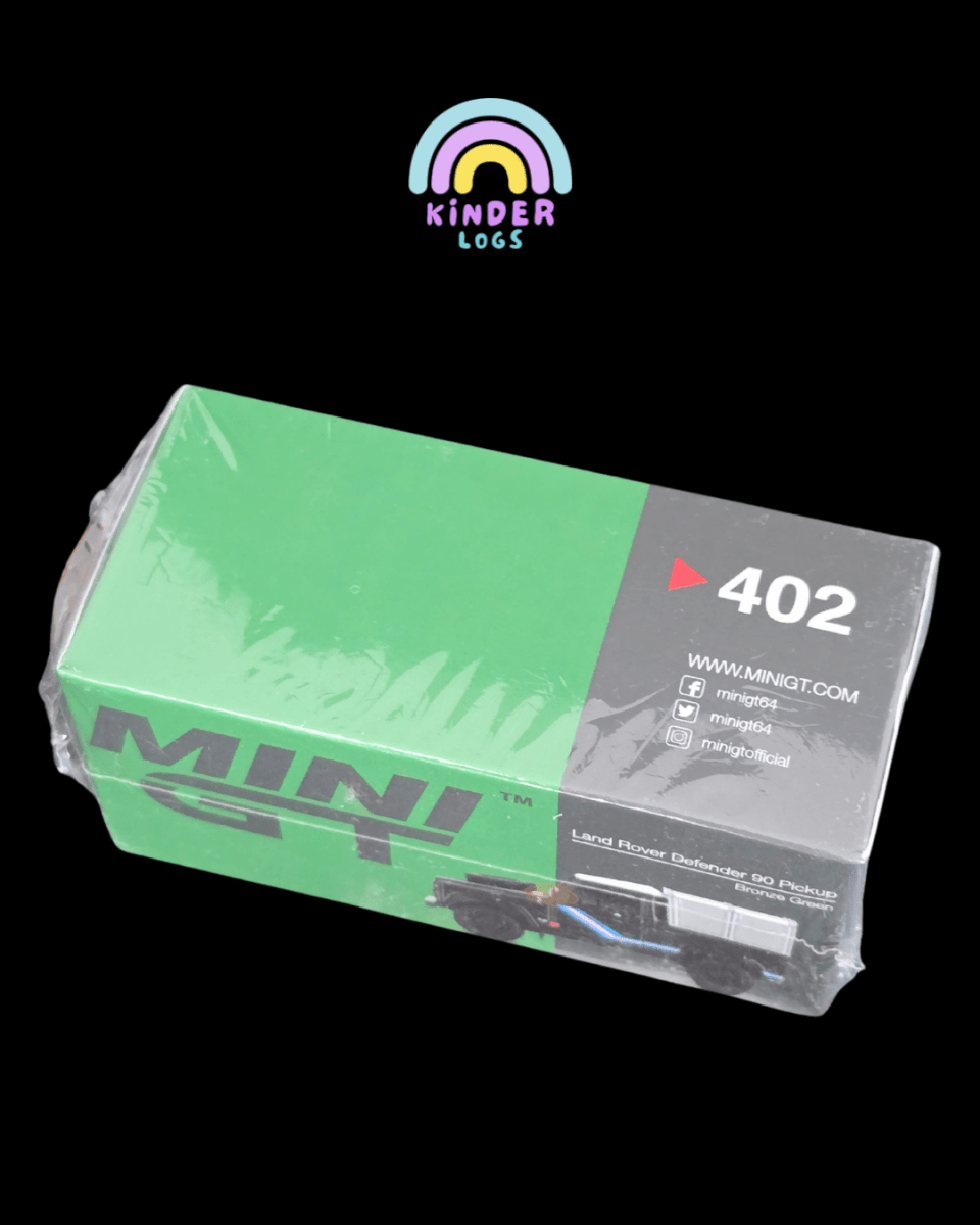 Mini GT Land Rover Defender 90 Pickup - Bronze Green (Sealed Box) - Kinder Logs