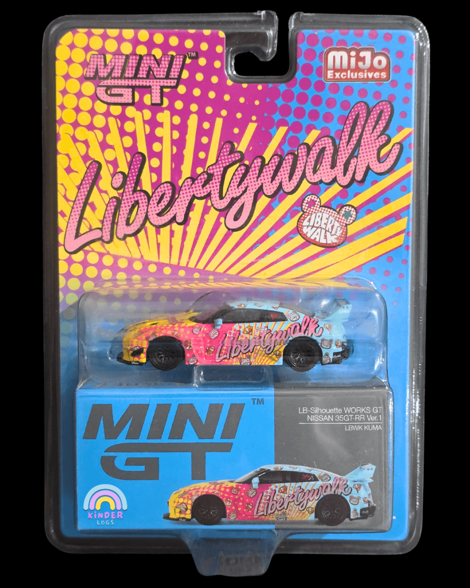 Mini GT LB - Silhouette Works GT Nissan 35GT - RR Ver.1 LBWK KUMA - Mijo Exclusives - Kinder Logs