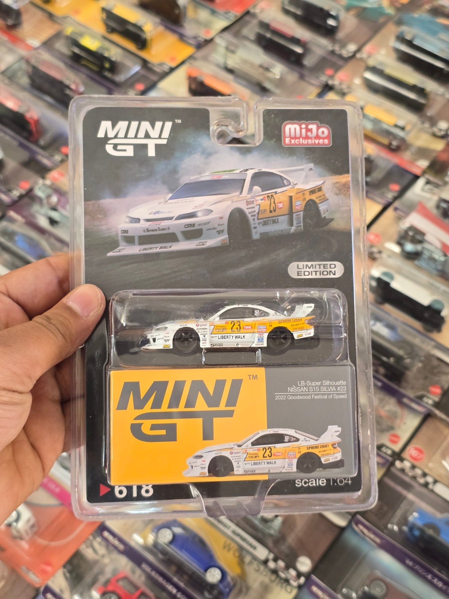 Mini GT LB - Super Silhouette Nissan S15 Silvia #23 - Mijo Exclusives - Kinder Logs