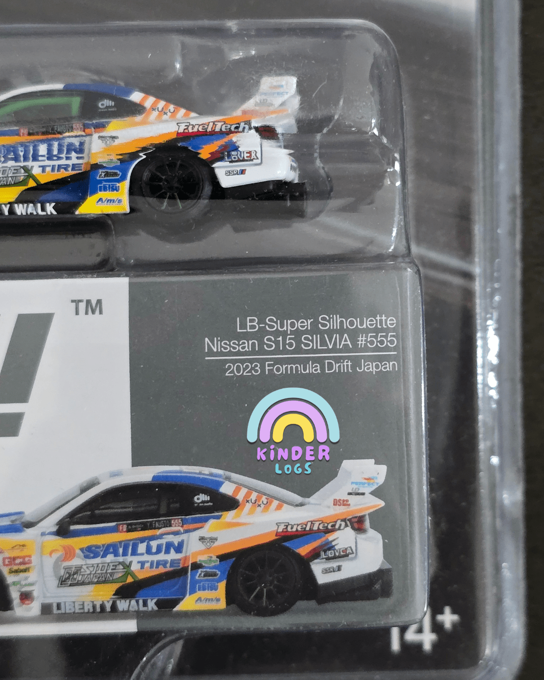 Mini GT LB - Super Silhouette Nissan S15 Silvia 555 - 2023 Formula Drift Japan - Kinder Logs