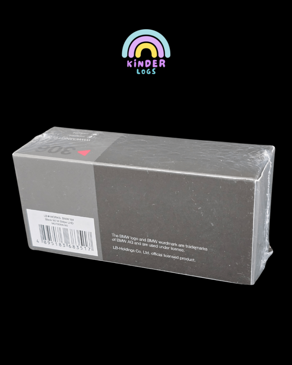 Mini GT LB Works BMW M4 - Black With M Stripe (Sealed Box) - Kinder Logs