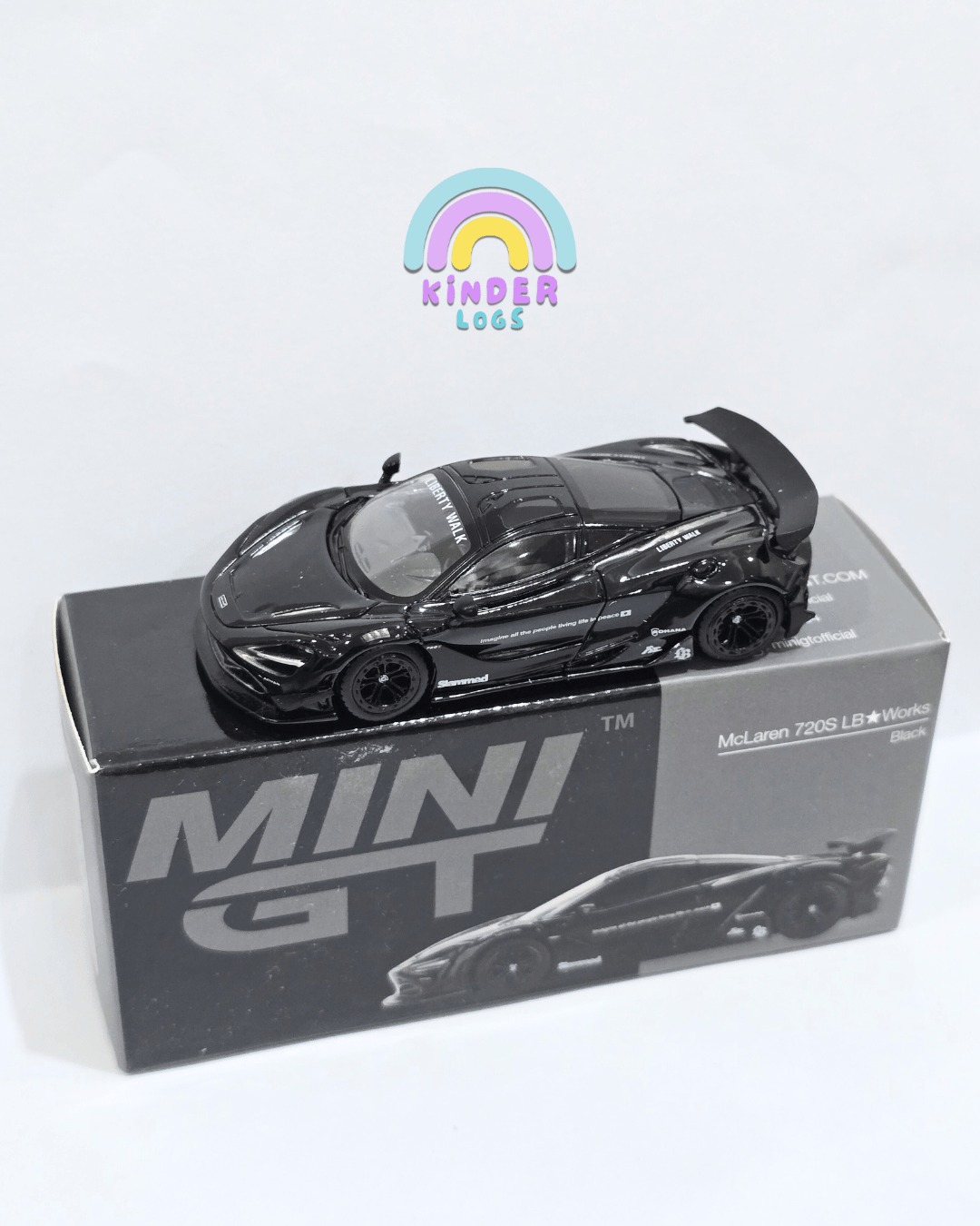 Mini GT McLaren 720S LB Works - Black (Open Box) - Kinder Logs