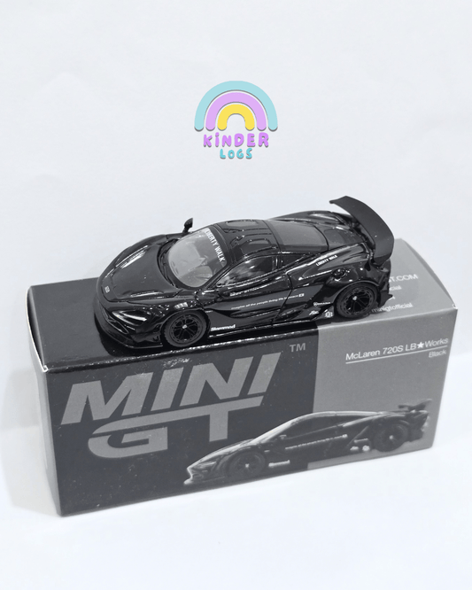 Mini GT McLaren 720S LB Works - Black (Open Box) - Kinder Logs