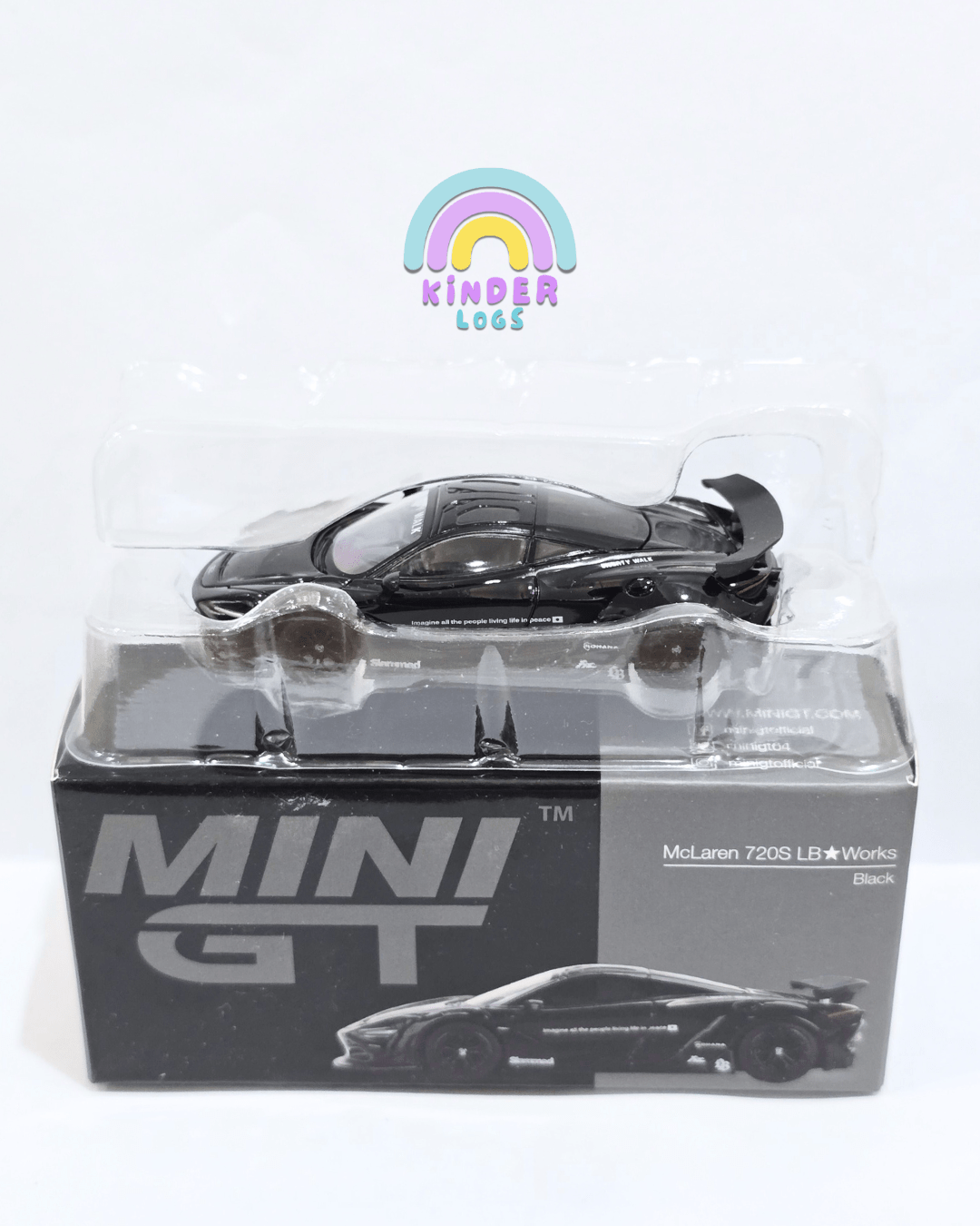 Mini GT McLaren 720S LB Works - Black (Open Box) - Kinder Logs