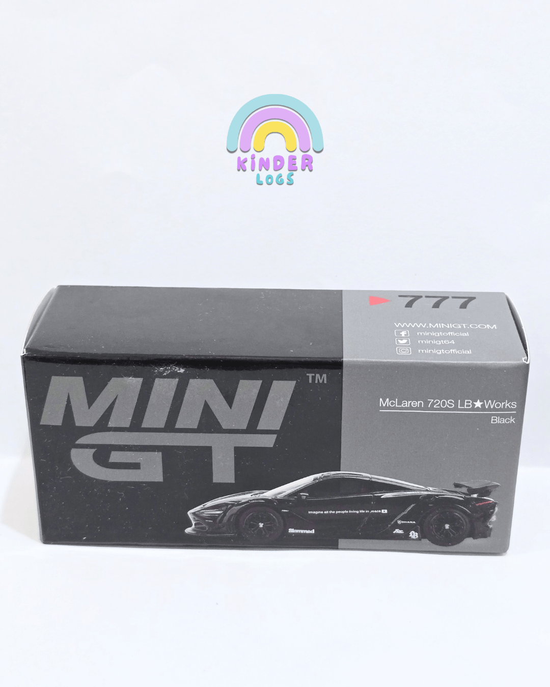 Mini GT McLaren 720S LB Works - Black (Open Box) - Kinder Logs