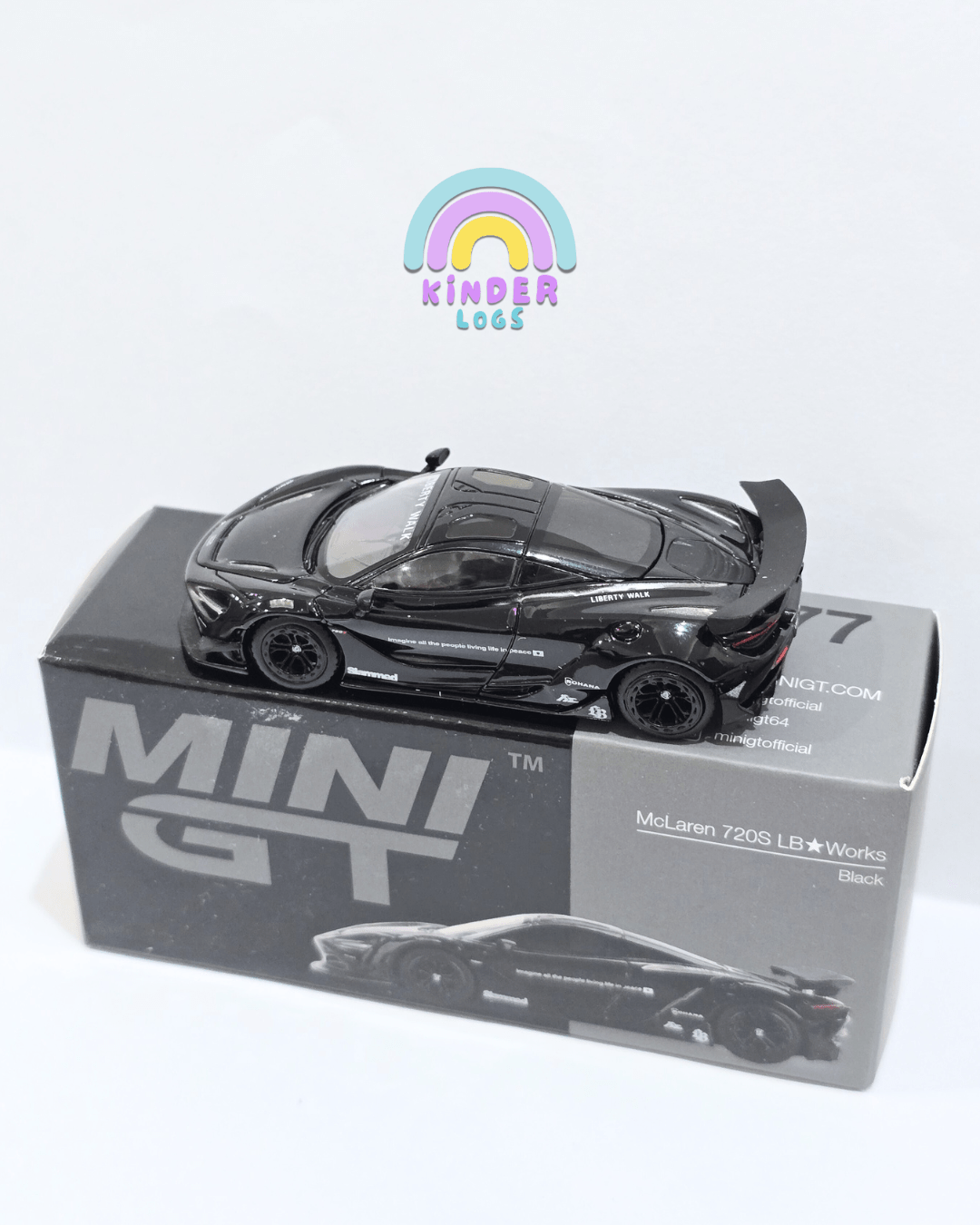 Mini GT McLaren 720S LB Works - Black (Open Box) - Kinder Logs